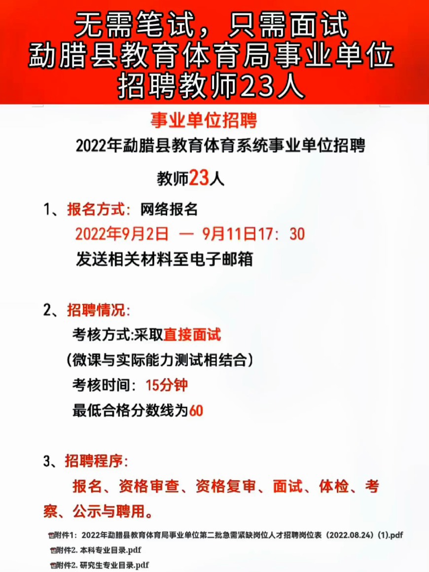 勐腊县特殊教育事业单位招聘启事全新发布